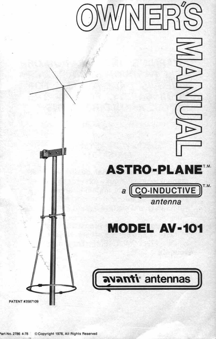 Avanti_AV-101_(Astro_Plane)_Manual操作说明书手册
