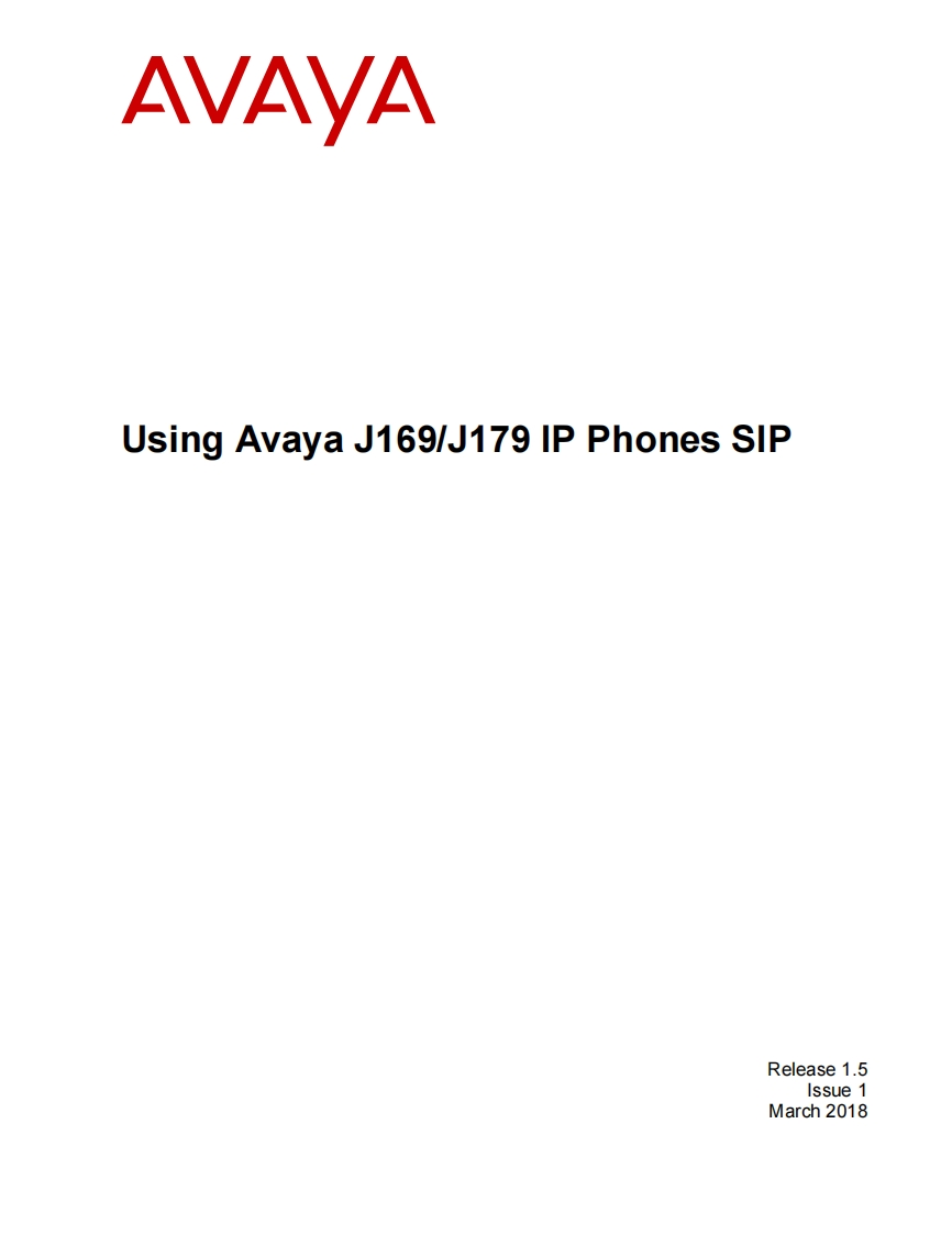 AvayaJ179IPPhone(700513569)UserGuide