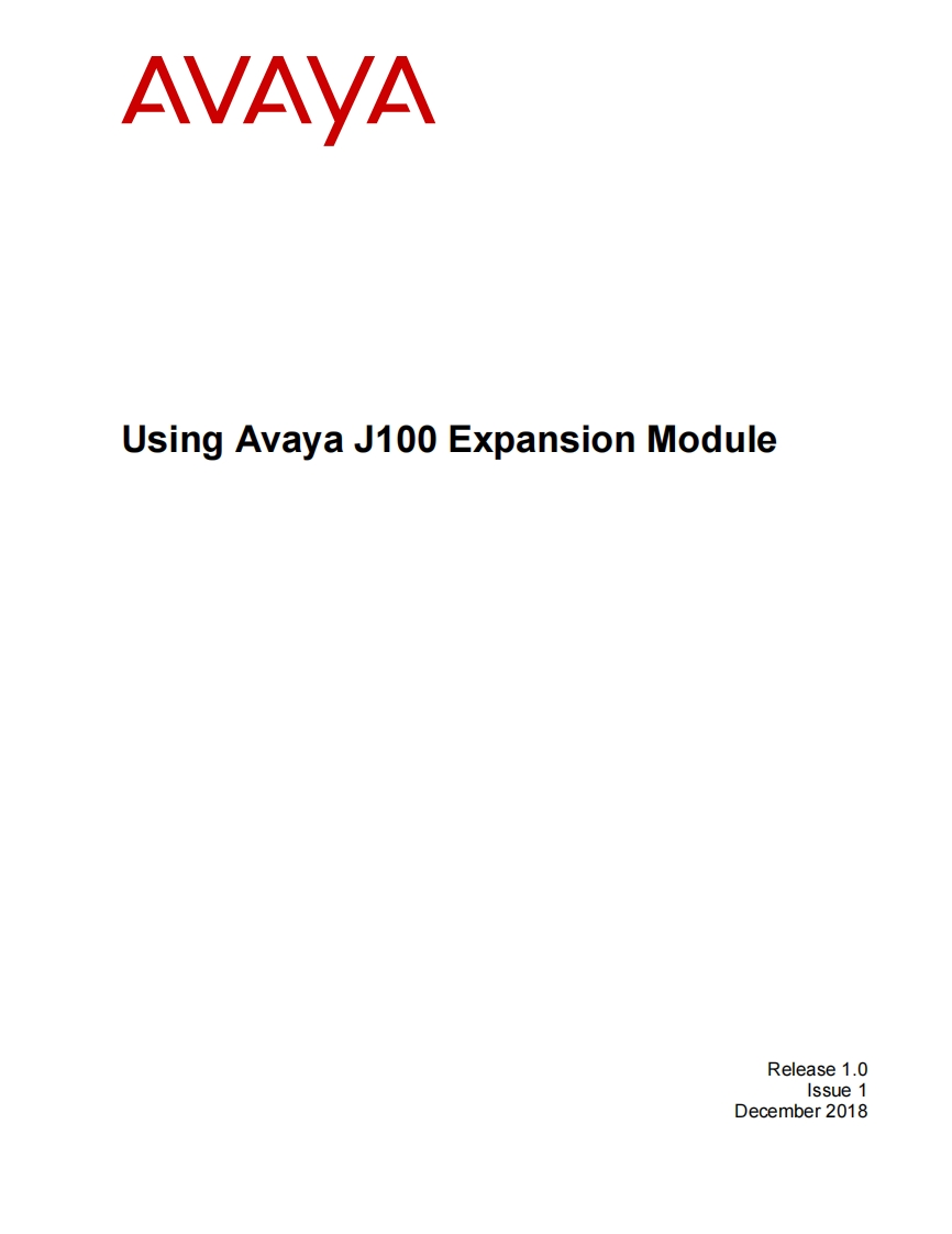 AvayaJEM24ExpansionModule(700514337)快速操作说明书手册