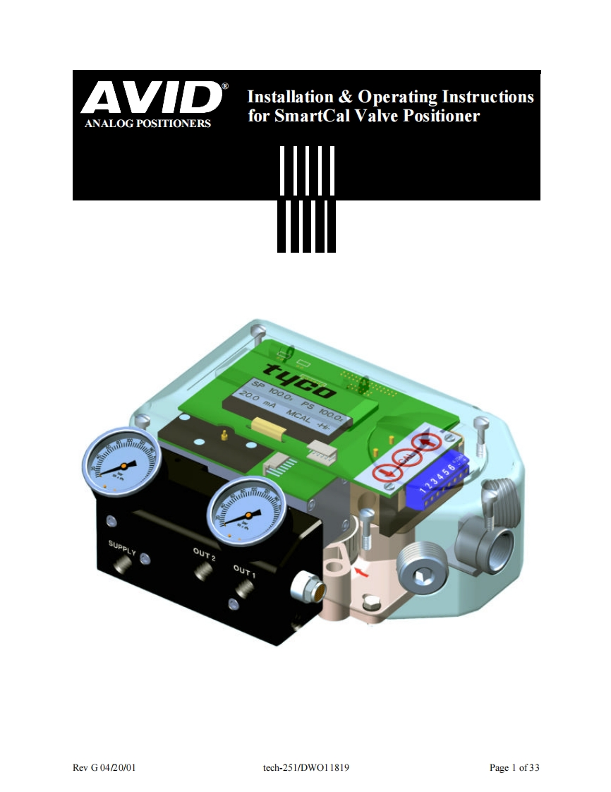Avid-SmartCal-Valve-Positioner-User-Manual操作说明书手册新质力文库 - 聚焦新质生产力发展的数字化知识库_行业洞察 / 理论成果 / 实践指南免费下载新质力文库