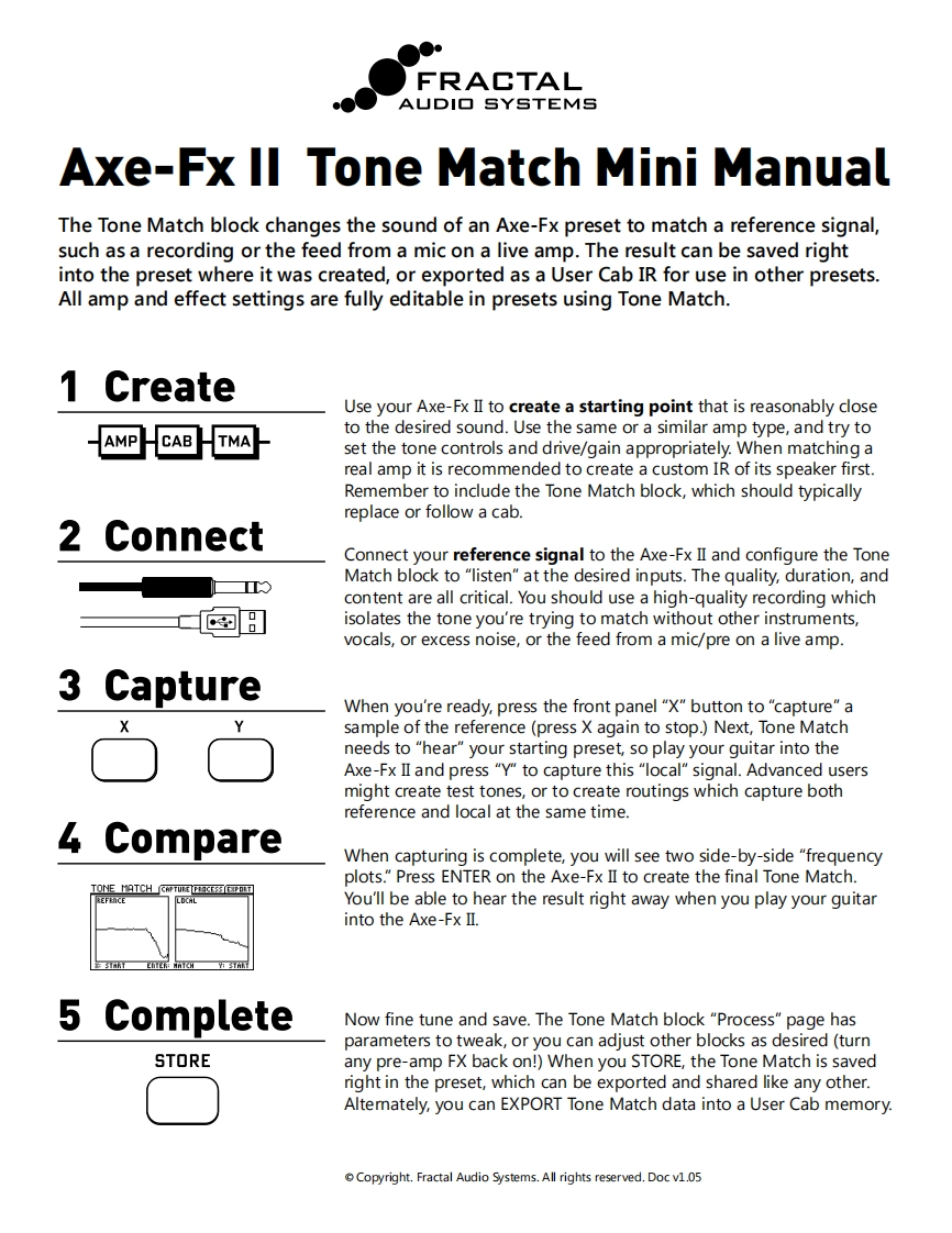 Axe-Fx-II-Tone-Match-Manual操作说明书手册