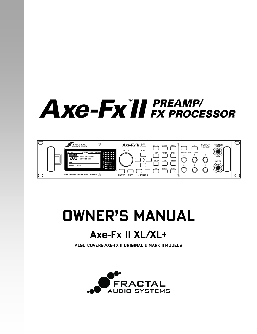 Axe-Fx-II-操作说明书手册