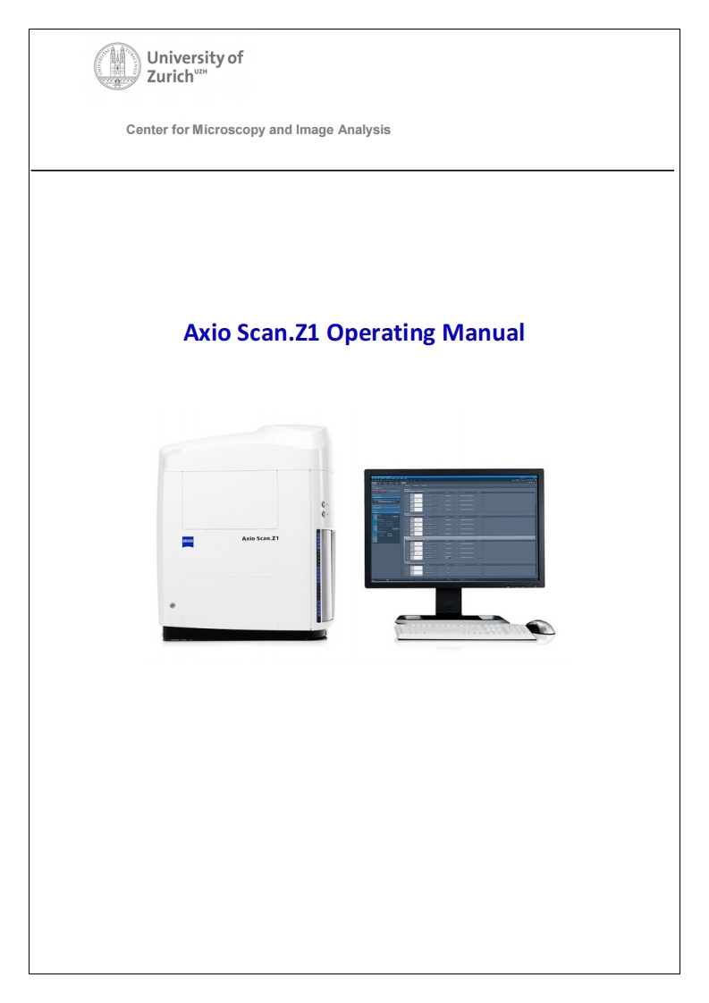 Axio-Scan-Z1-Operating-manual标准操作说明书手册