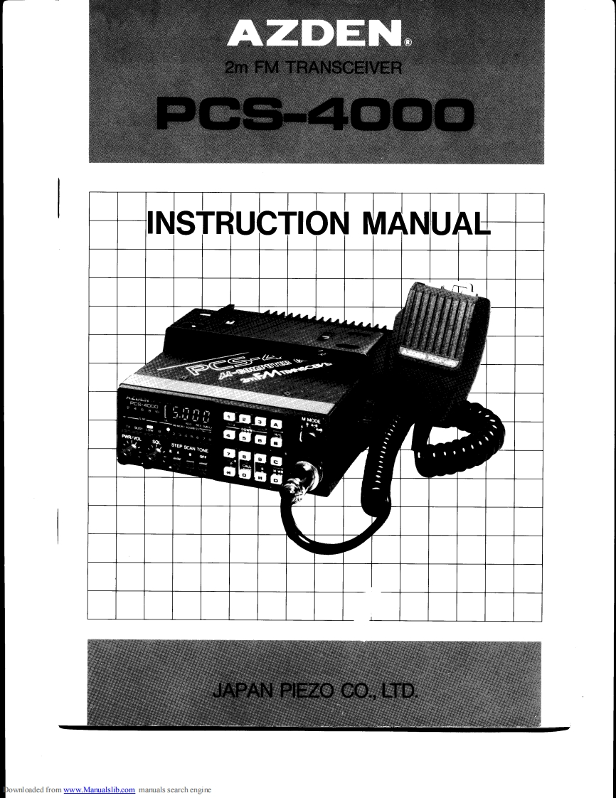 Azden_PCS-4000_Manual操作说明书手册