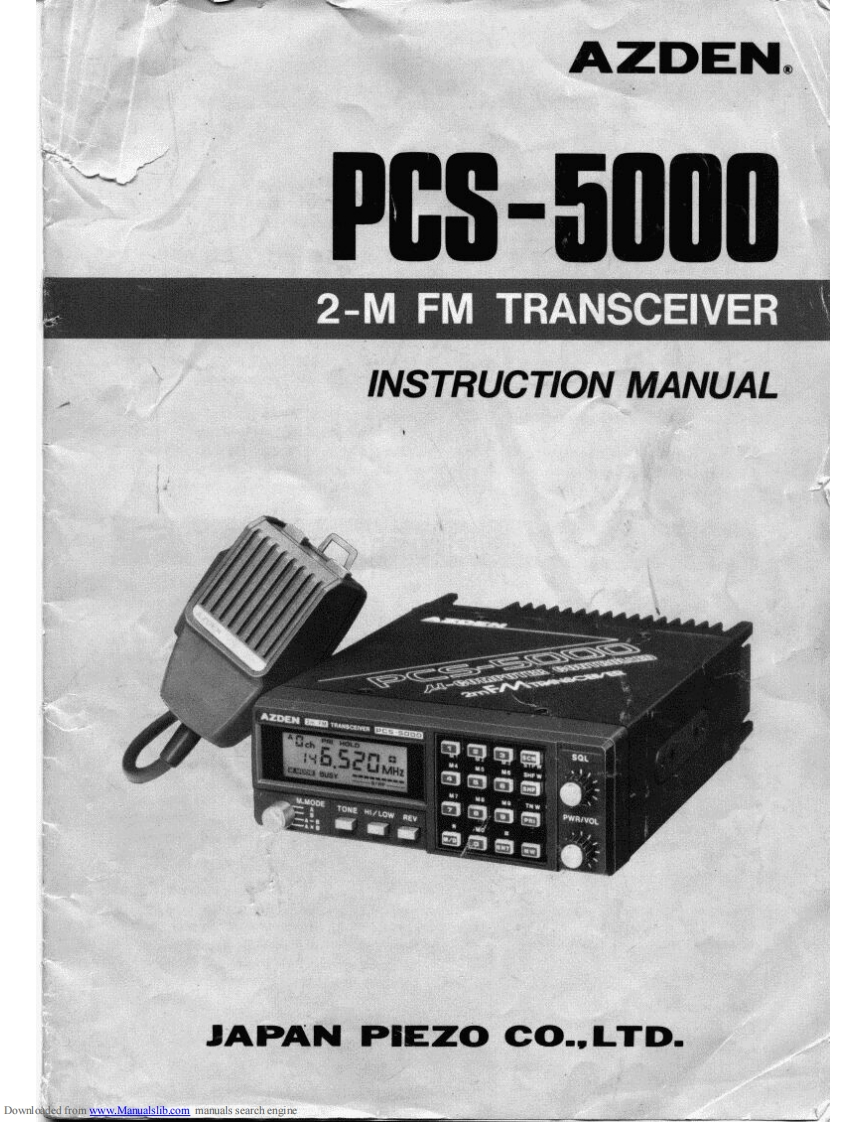 Azden_PCS-5000_Manual操作说明书手册