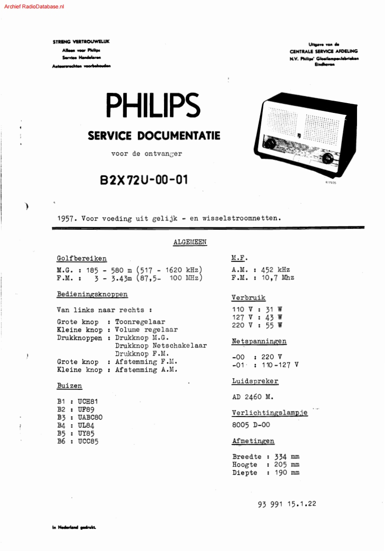 B2X72U-Service-Manual维修操作说明书手册