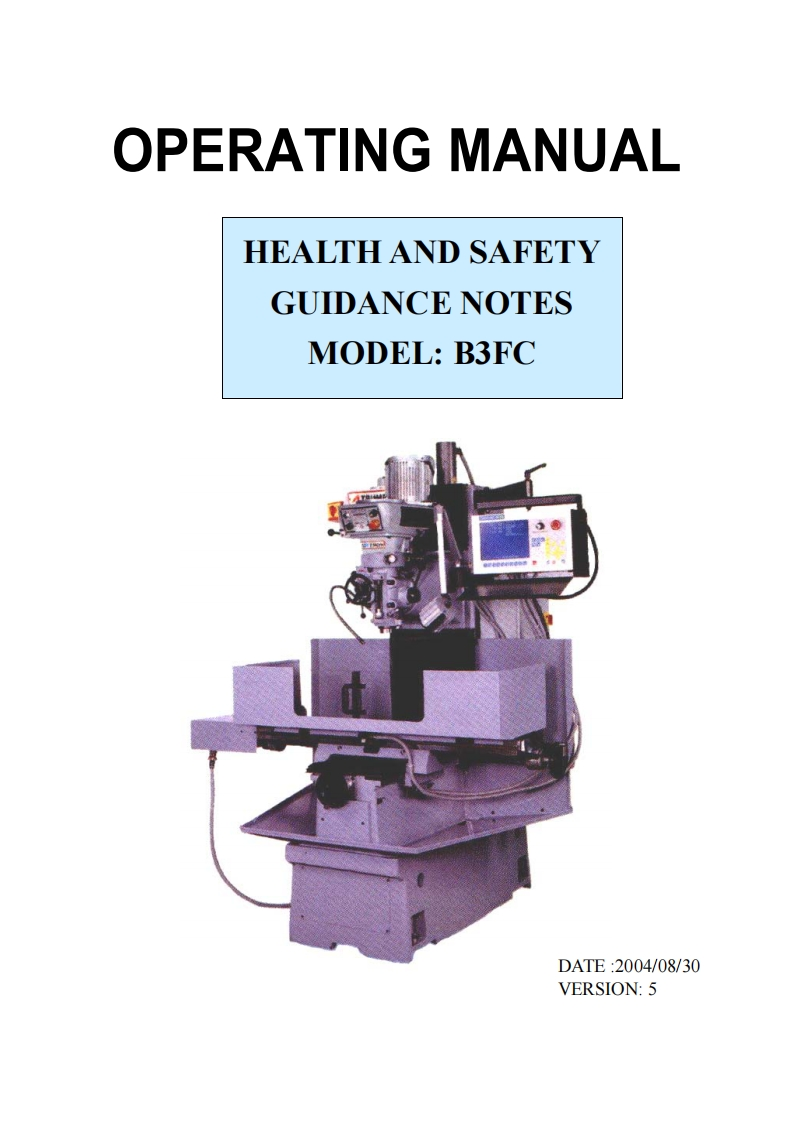 B3FC安装调试说明书手册
