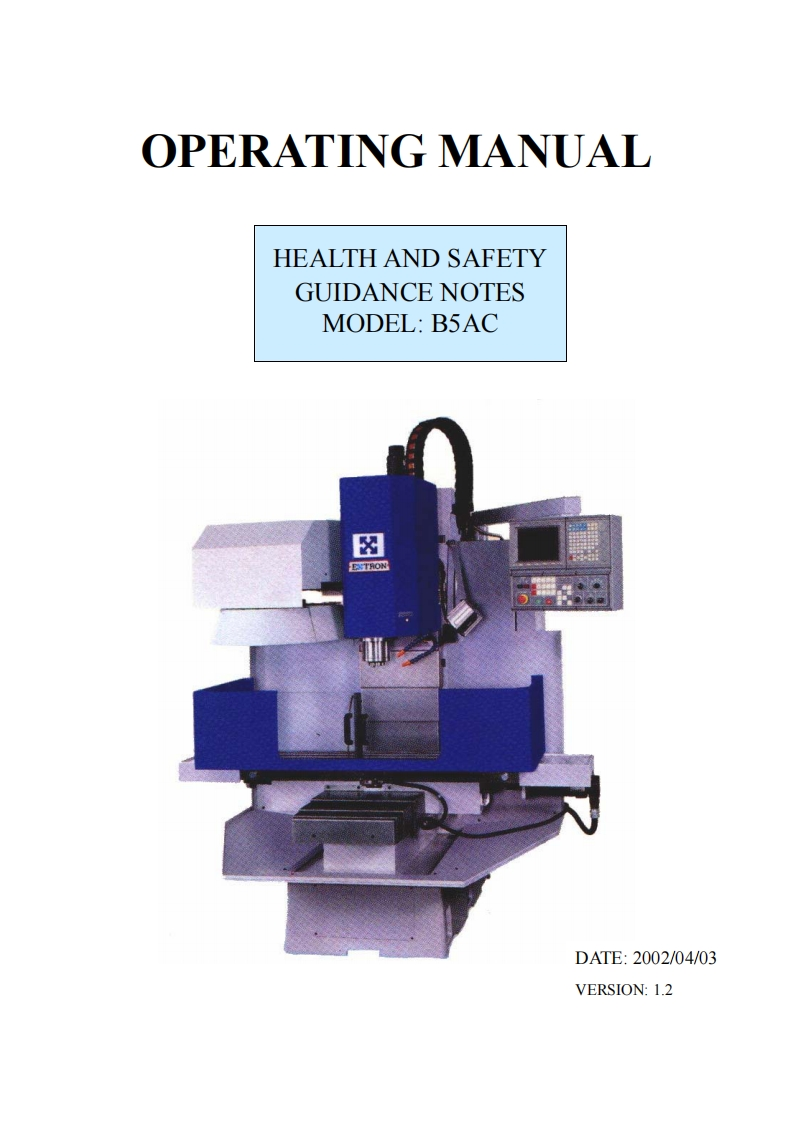 B5AC安装调试说明书手册