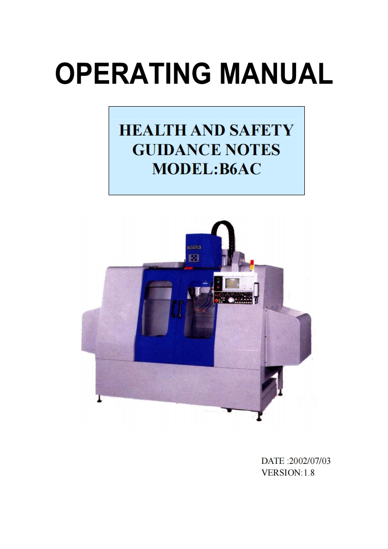 B6AC-安装调试说明书手册