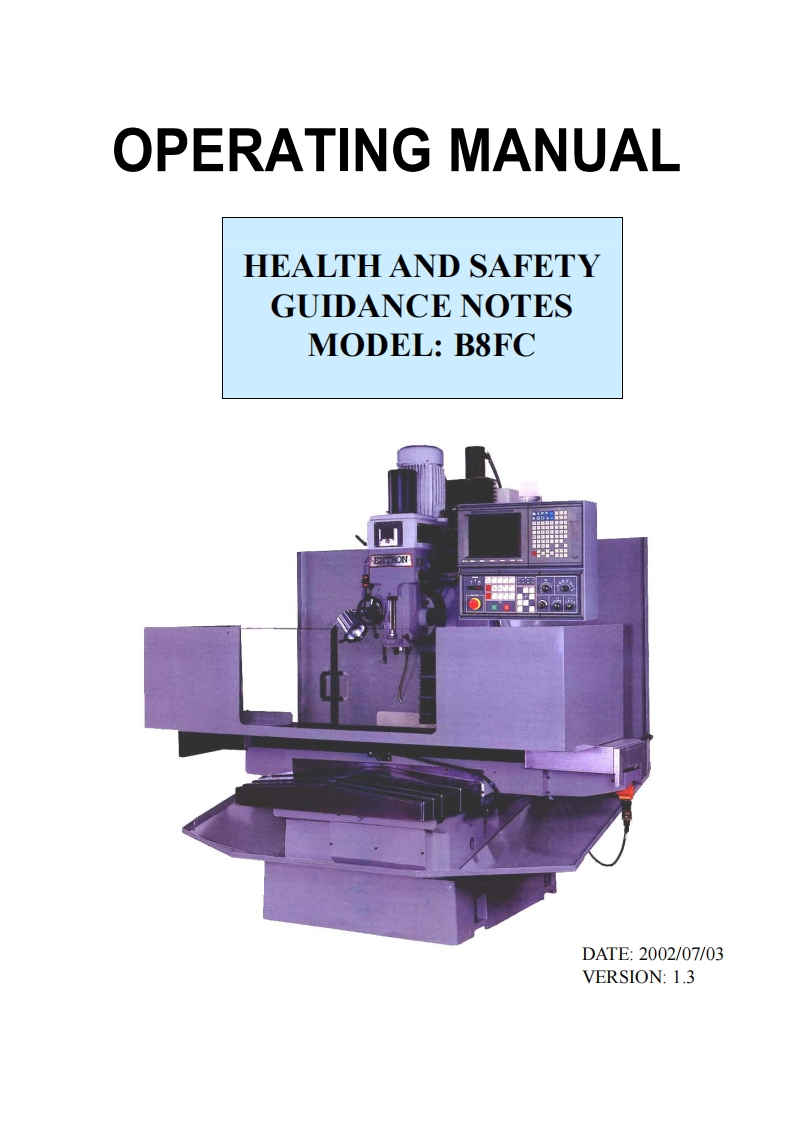 B8FC-安装调试说明书手册