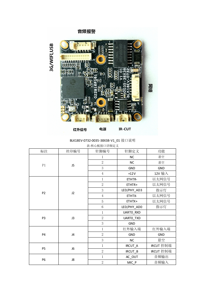 BLK18EV-0732-0035-38X38-V1_01接口说明模板