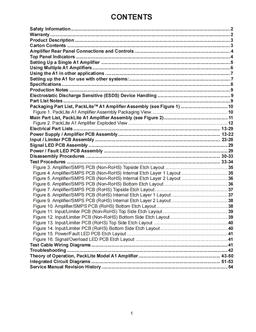 BOSE-A1_PackLite_Service_Manual维修操作说明书手册