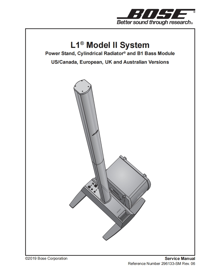 BOSEL1_Model_II_用户维修手册电气原理图