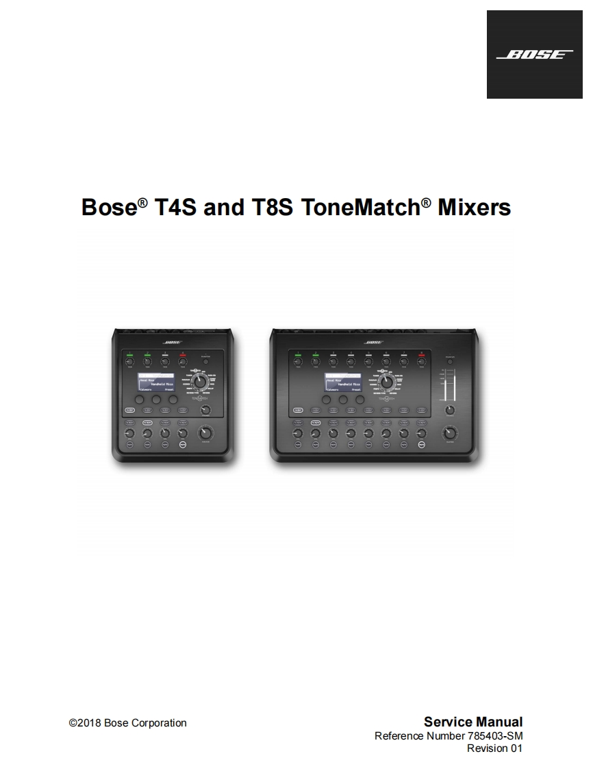 BOSET4S_T8S_ToneMatch_Mixer_用户维修手册电气原理图