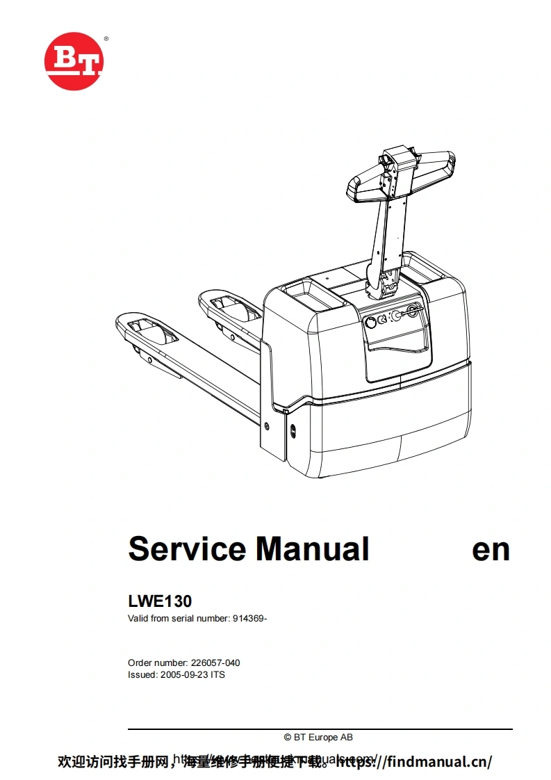 BT-LWE130-Lift-Truck-Service-Manual-PDF叉车维修手册含电器液压原理图