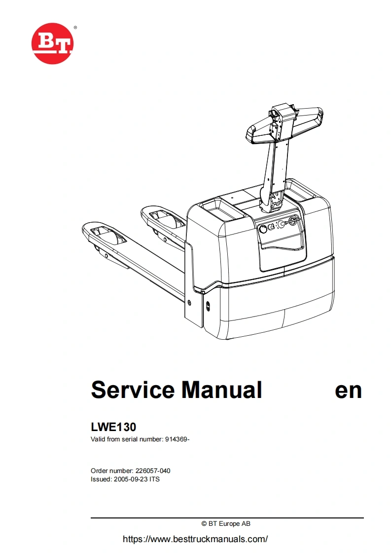 BT-LWE130-Lift-Truck-Service-Manual维修维护手册-PDF