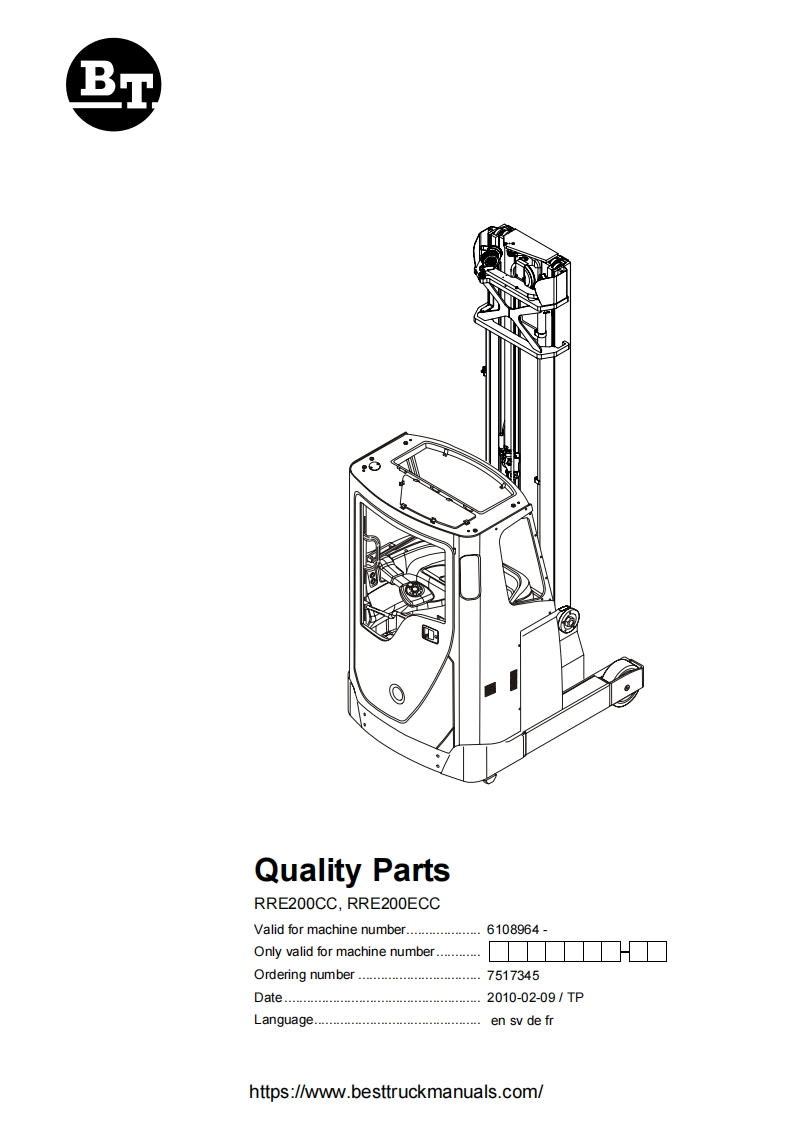 BT-RRE200-Reach-Truck-Parts-Manual-PDF
