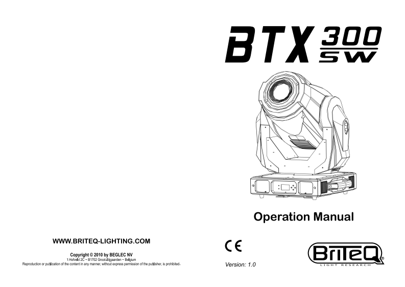 BTX-300SW_使用说明书手册