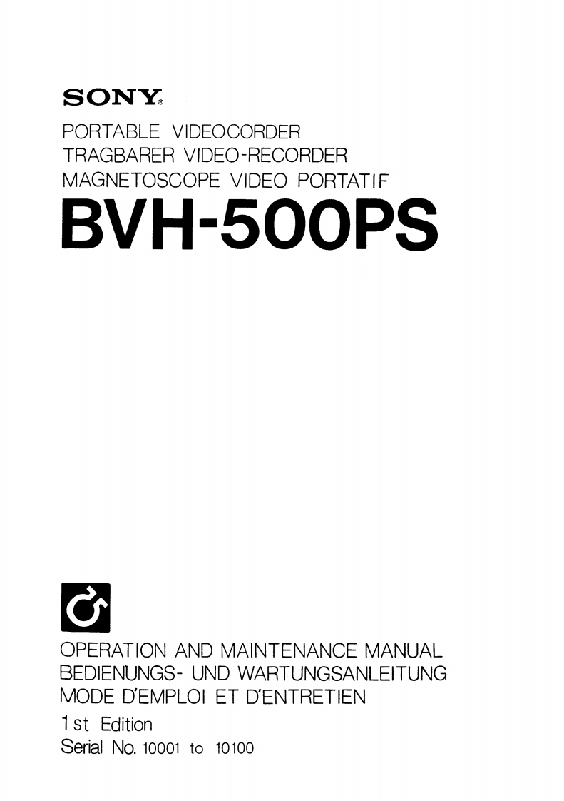 BVH500PS_SM_SONY_EN-service-manual维修手册
