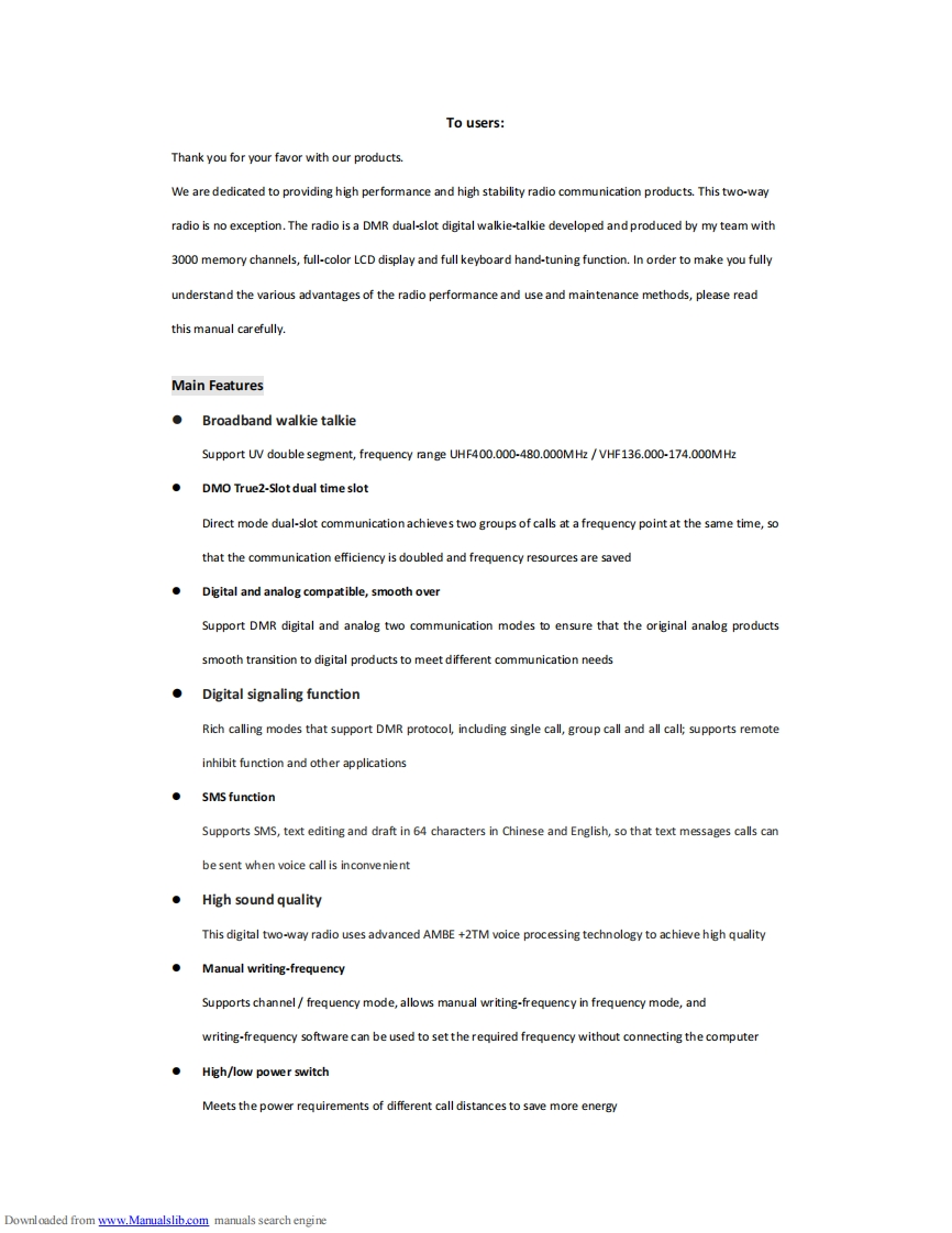 BaofengDM-1701用户使用操作说明书手册