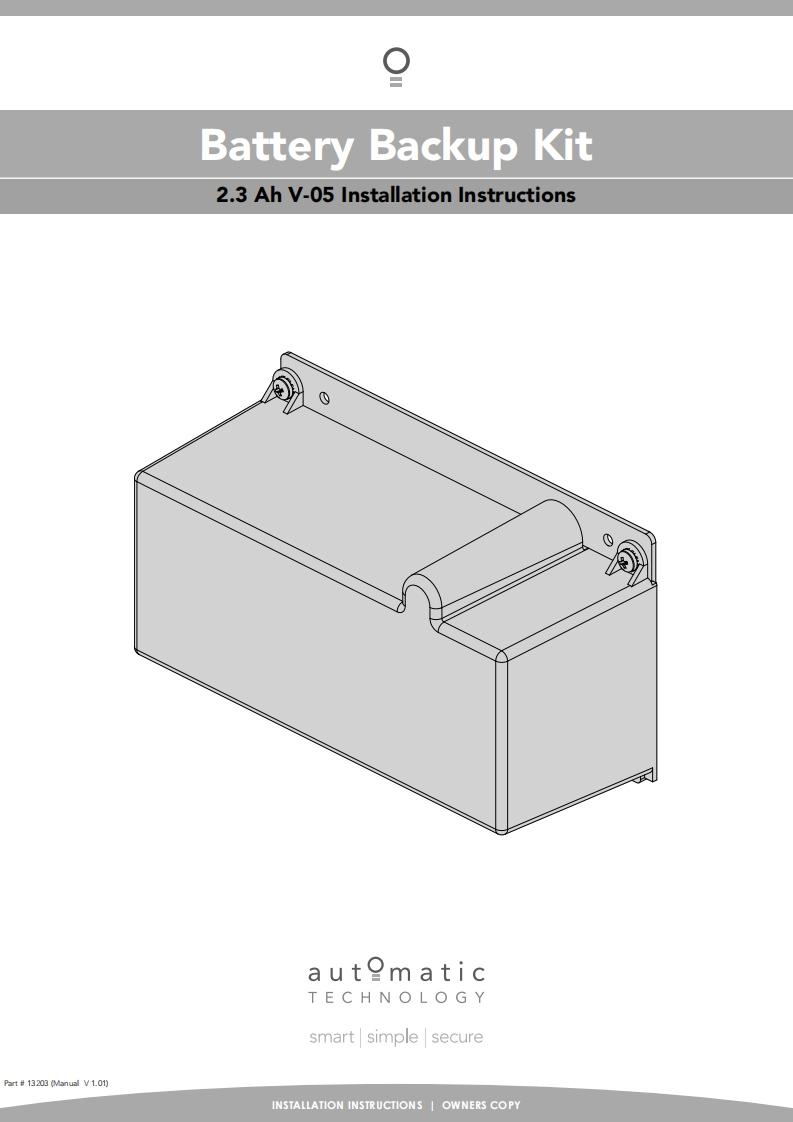 Battery-Backup-Kit-Installation-操作说明书手册