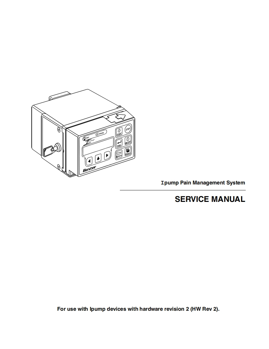 Baxter_IPump_Pain_Management_System_Service_manual维修参考说明书手册