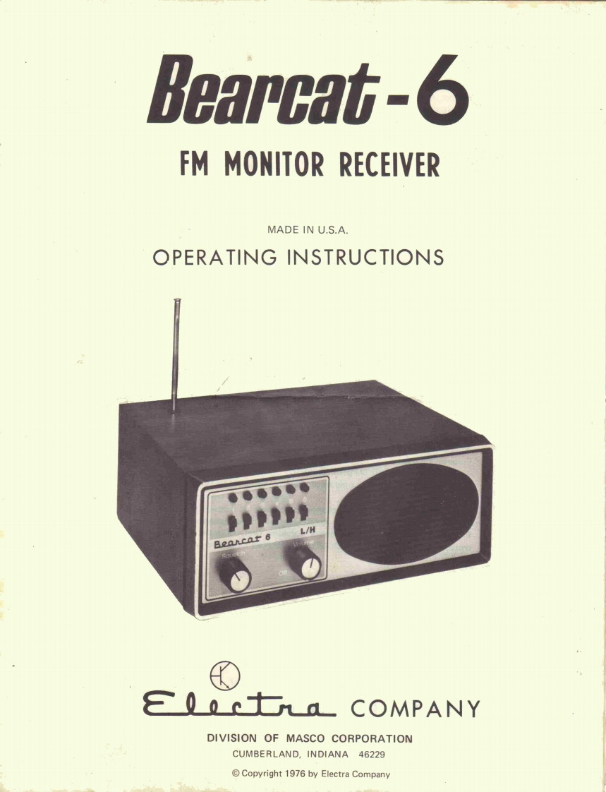 Bearcat_6_(Manual操作说明书手册)