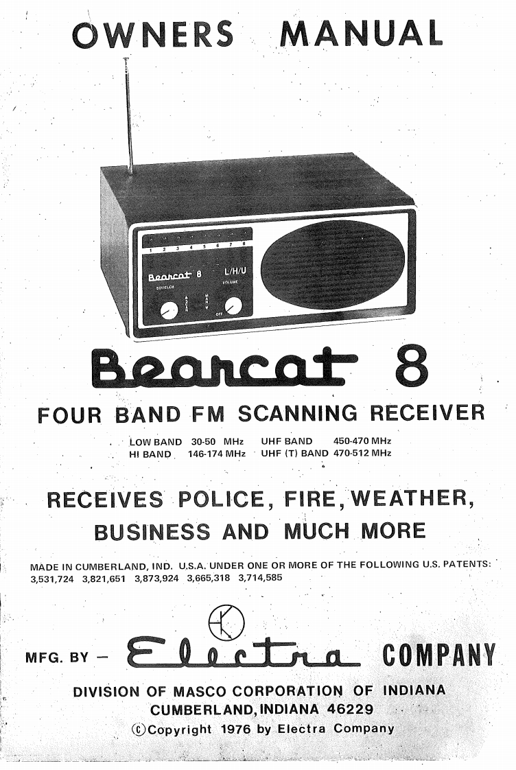 Bearcat_8_(Manual操作说明书手册)