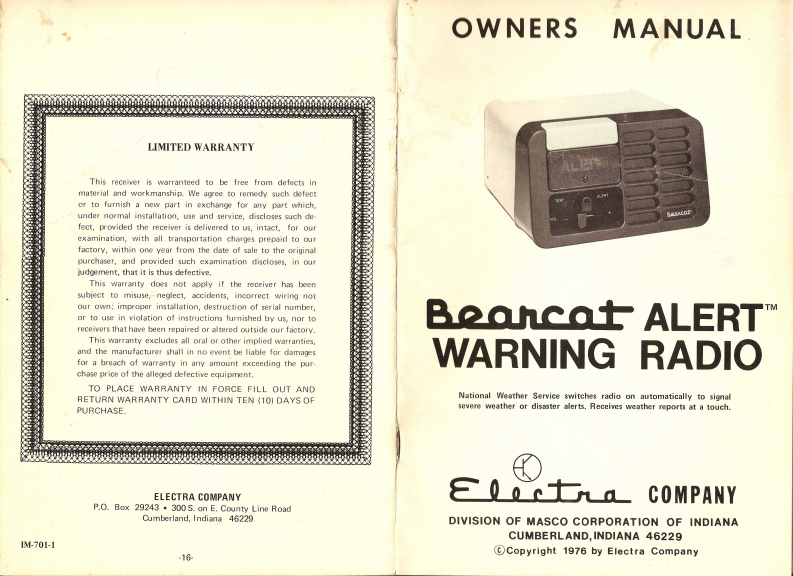 Bearcat_BC-W_(Manual操作说明书手册)