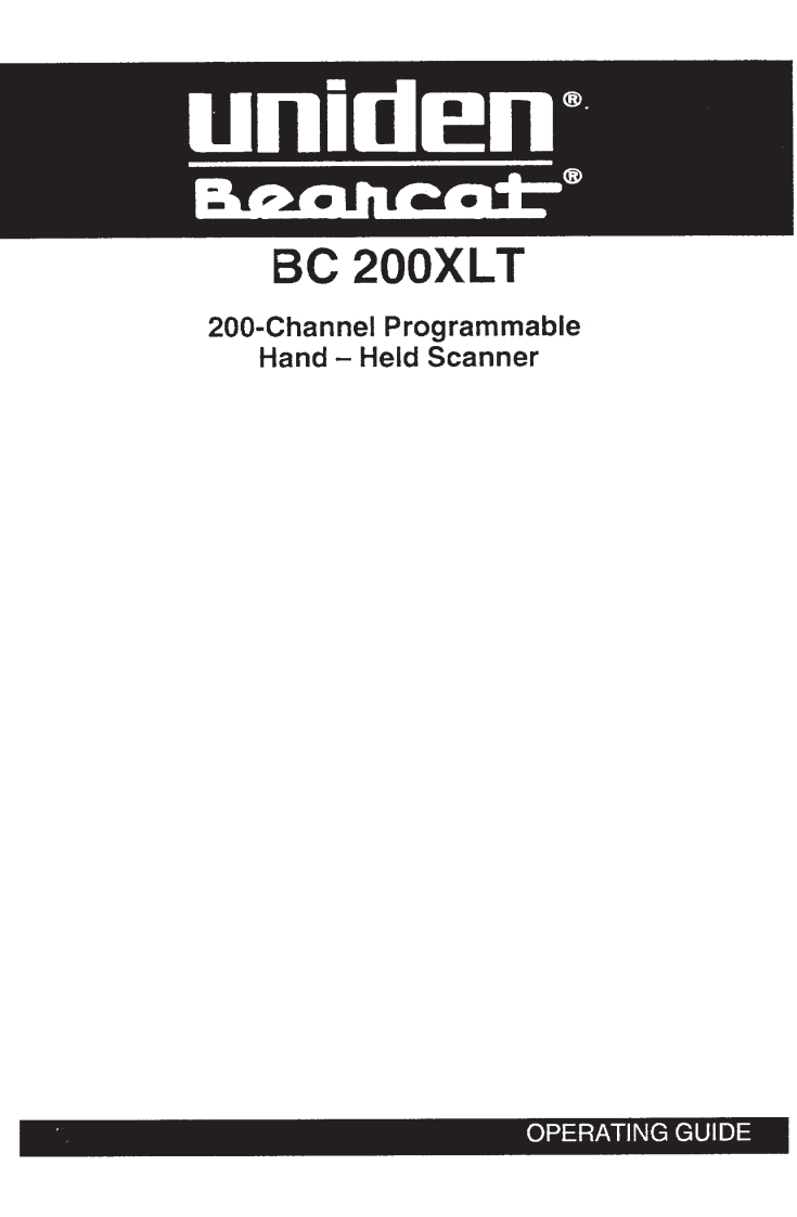 Bearcat_BC200XLT_(Manual操作说明书手册)