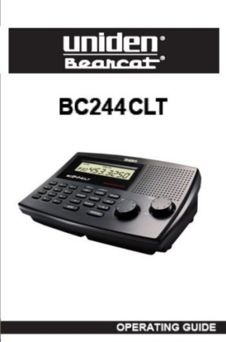 Bearcat_BC244CLT_(Manual操作说明书手册)