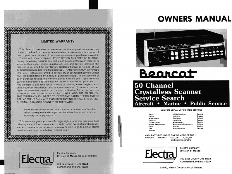 Bearcat_BC300_(Manual操作说明书手册)