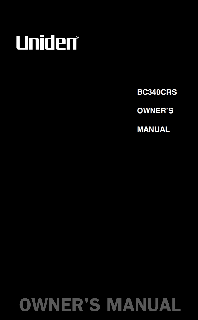 Bearcat_BC340CRS_(Manual操作说明书手册)