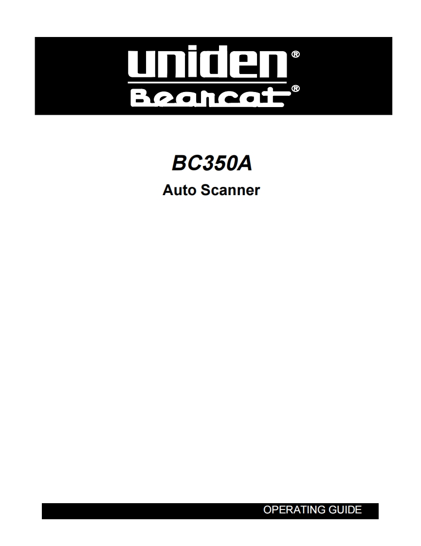 Bearcat_BC350A_(Manual操作说明书手册)