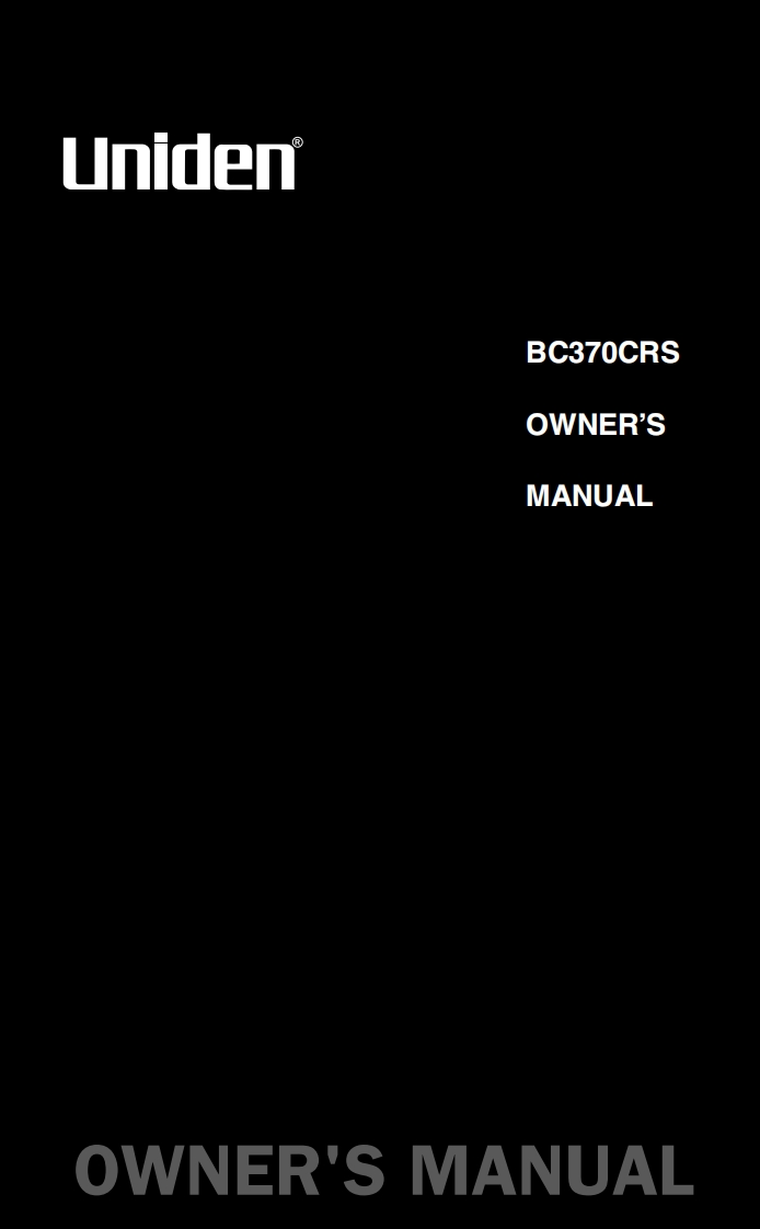 Bearcat_BC370CRS_(Manual操作说明书手册)