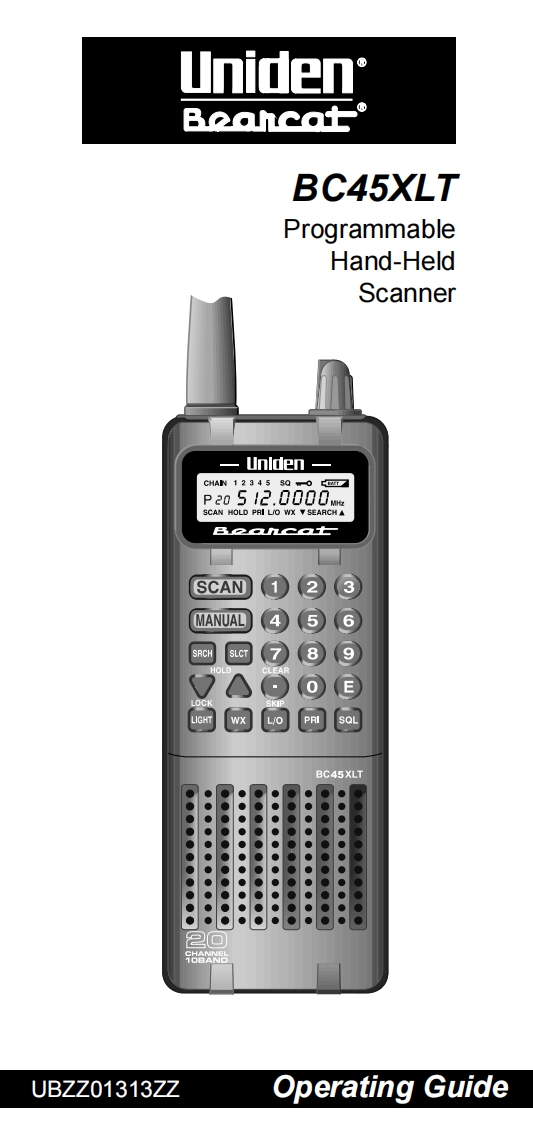 Bearcat_BC45XLT_(Manual操作说明书手册)