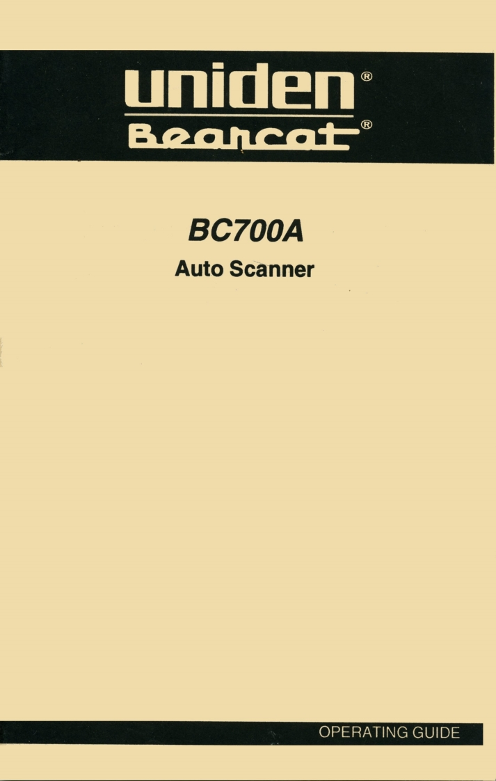 Bearcat_BC700A_(Manual操作说明书手册)