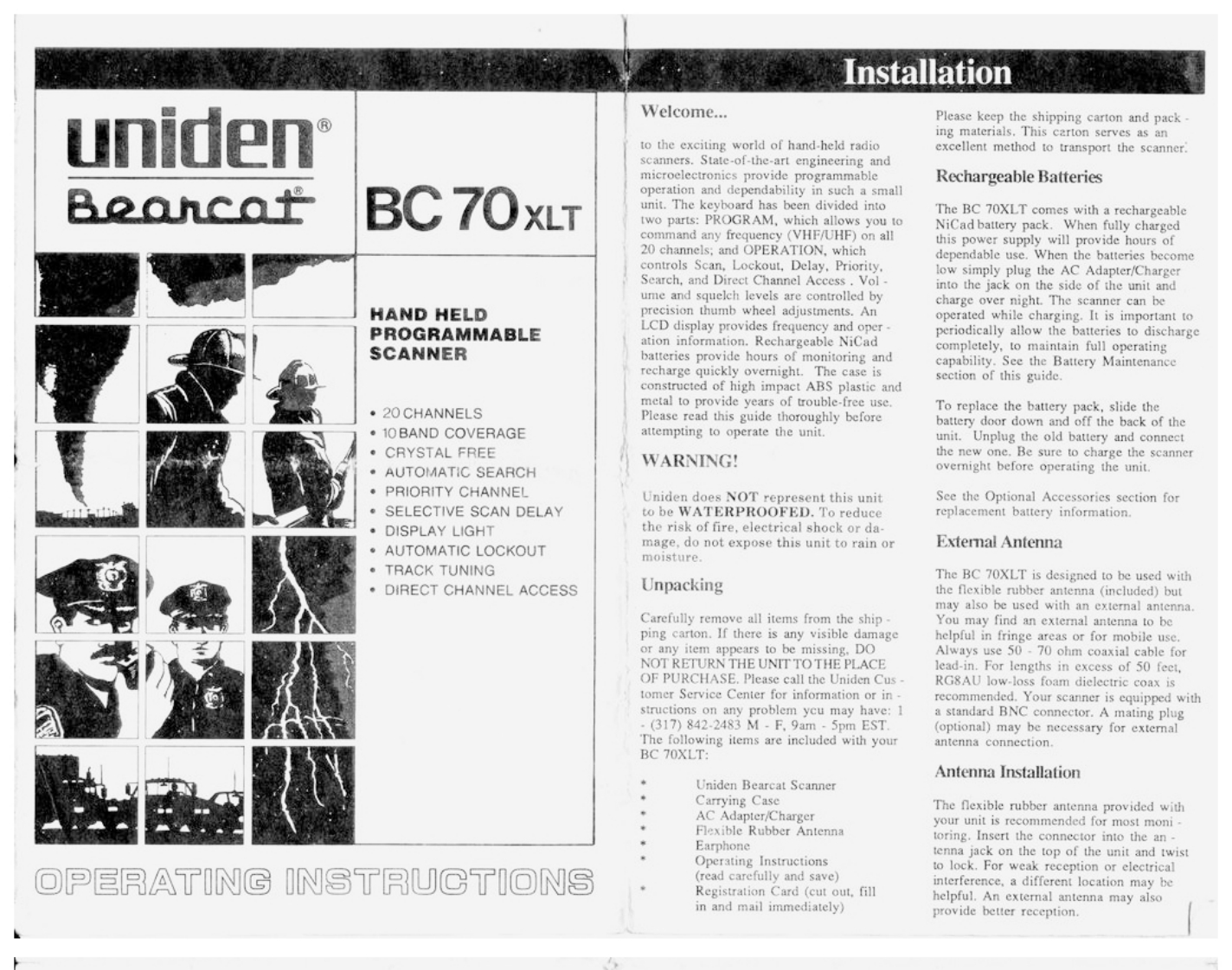 Bearcat_BC70XLT_(Manual操作说明书手册)