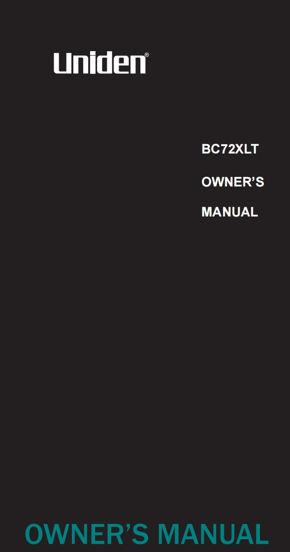 Bearcat_BC72XLT_(Manual操作说明书手册)
