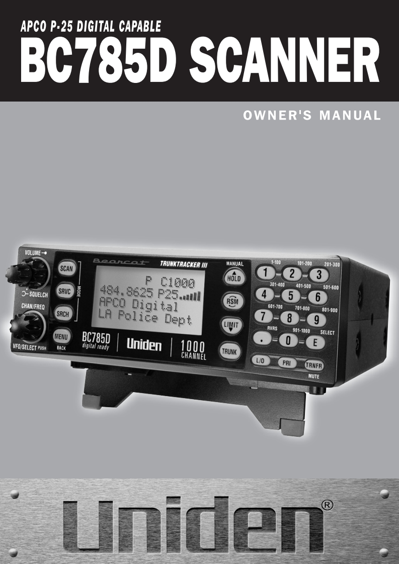 Bearcat_BC785D_(Manual操作说明书手册)