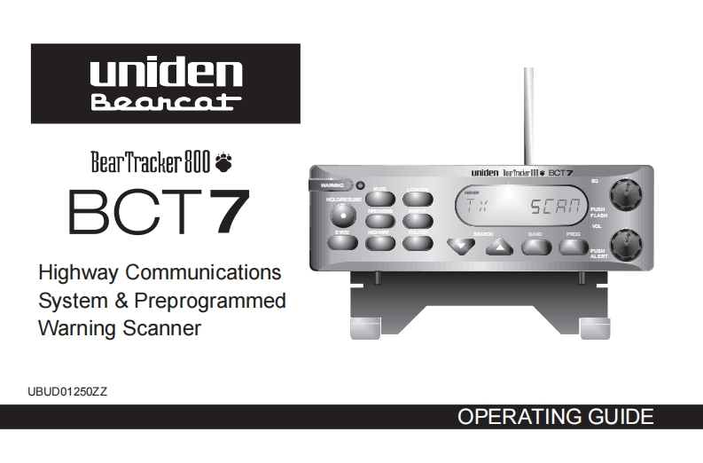 Bearcat_BCT-7_(Manual操作说明书手册)