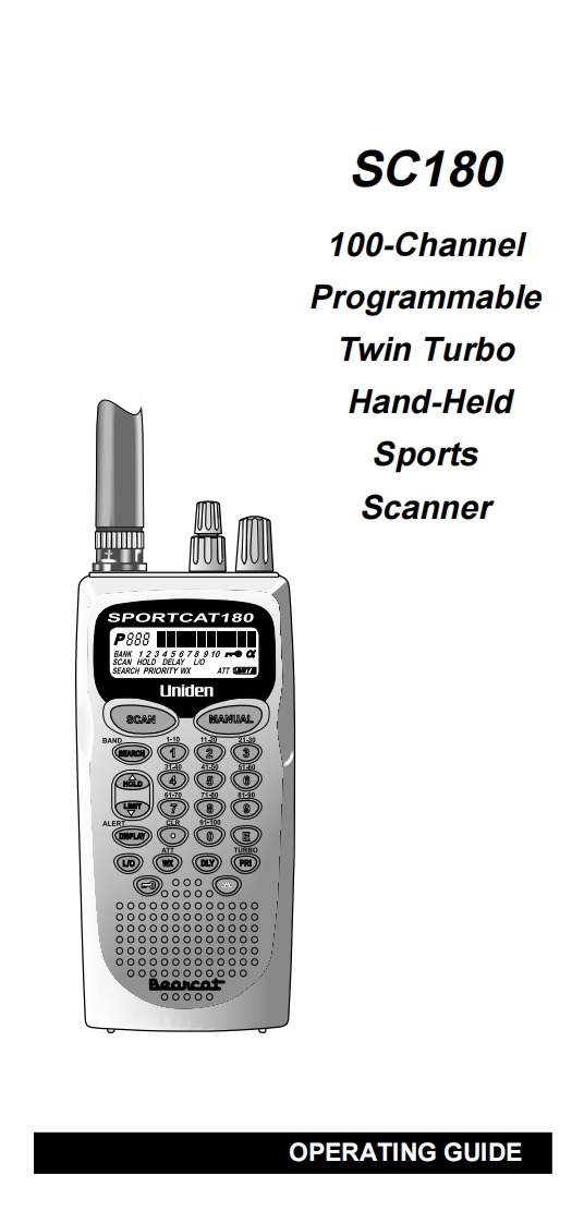 Bearcat_SC180_(Manual操作说明书手册)