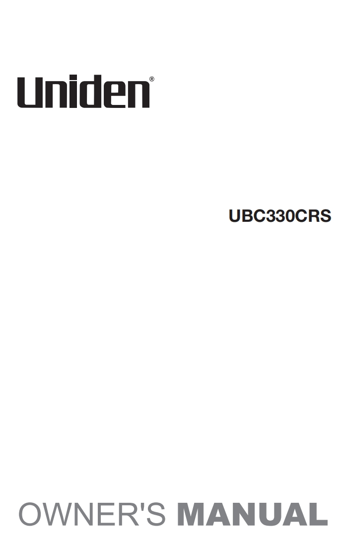 Bearcat_UBC330CRS_(Manual操作说明书手册)