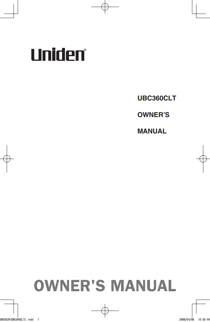 Bearcat_UBC360CLT_(Manual操作说明书手册)