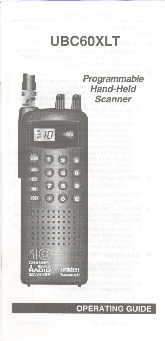 Bearcat_UBC60XLT_(Manual操作说明书手册)