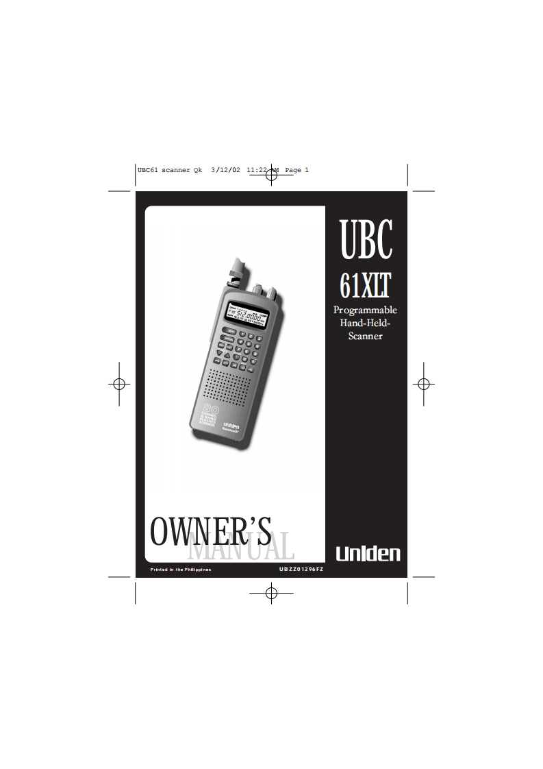 Bearcat_UBC61XLT_(Manual操作说明书手册)