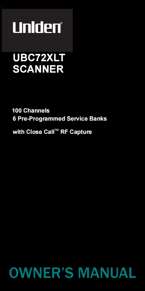 Bearcat_UBC72XLT_(Manual操作说明书手册)