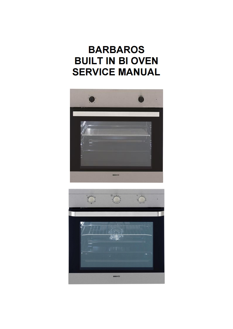 Beko-BIF16100X-Single-Oven-维修操作手册