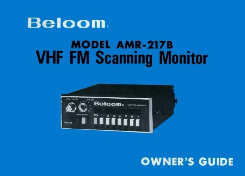 Belcom_AMR-217B_Manual操作说明书手册