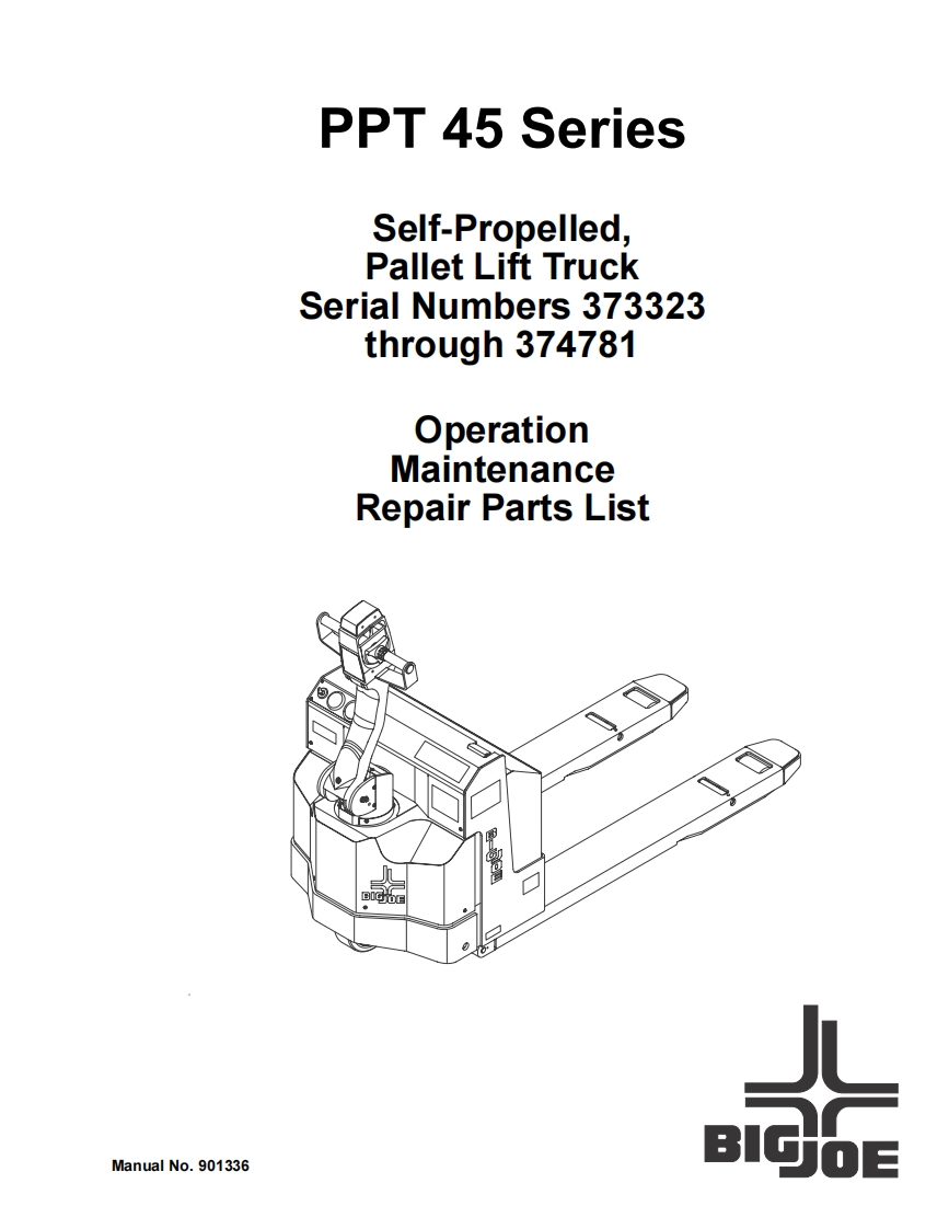Big-Joe-PPT-45-Lift-Truck-Service-Manual维修维护手册